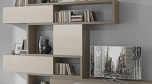 meubles sur mesure : étagères et rayonnages.