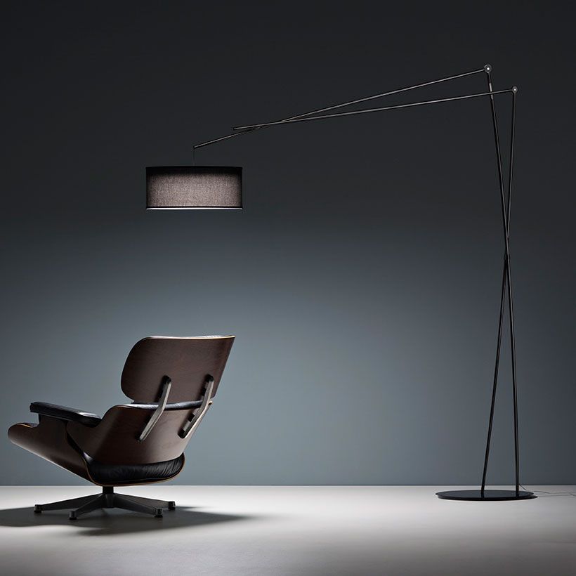 Lampadaire avec bras réglable