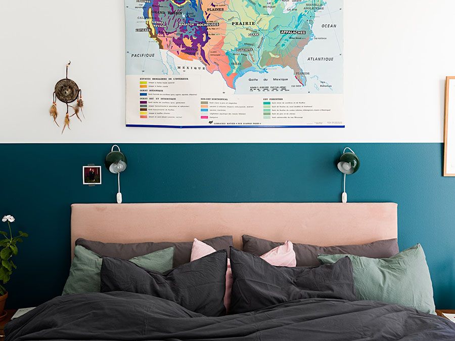 Murs à moitié peints, accents de couleur et autres idées à copier