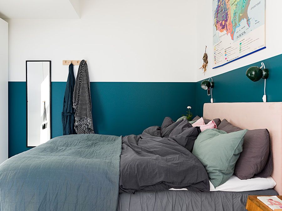 Murs à moitié peints, accents de couleur et autres idées à copier