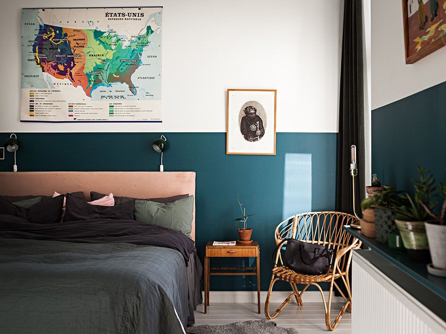 Murs à moitié peints, accents de couleur et autres idées à copier