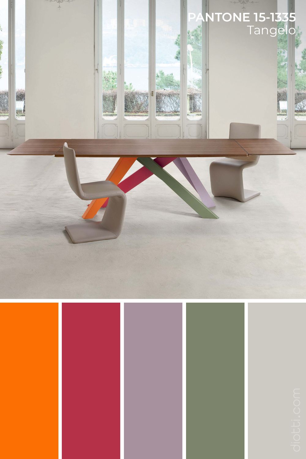 Sélection de couleurs Tangelo de diotti.com