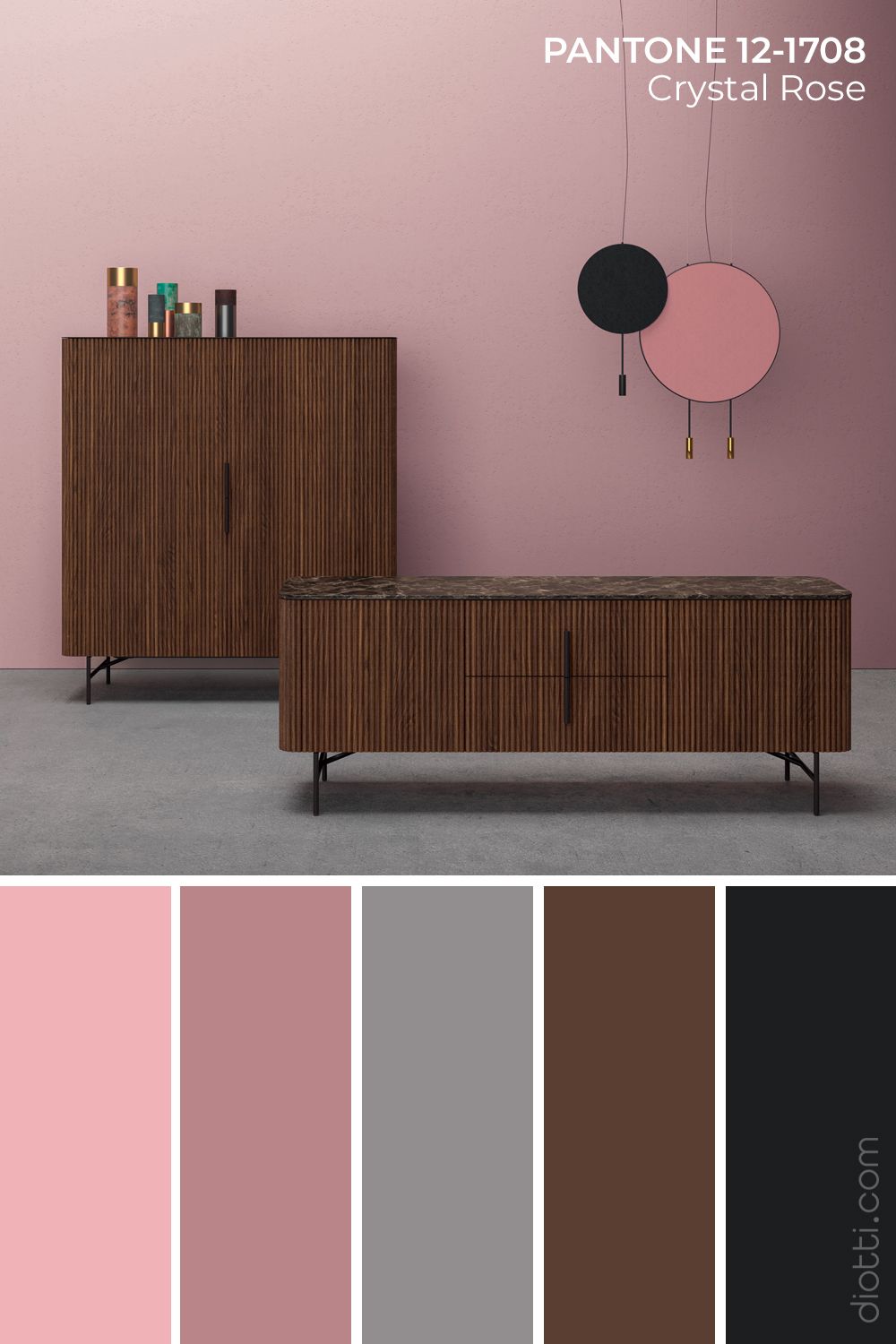 La combinaison de couleurs Crystal Rose choisie par diotti.com