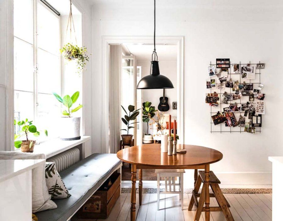 Mini cuisine d'appartement avec des touches vintage