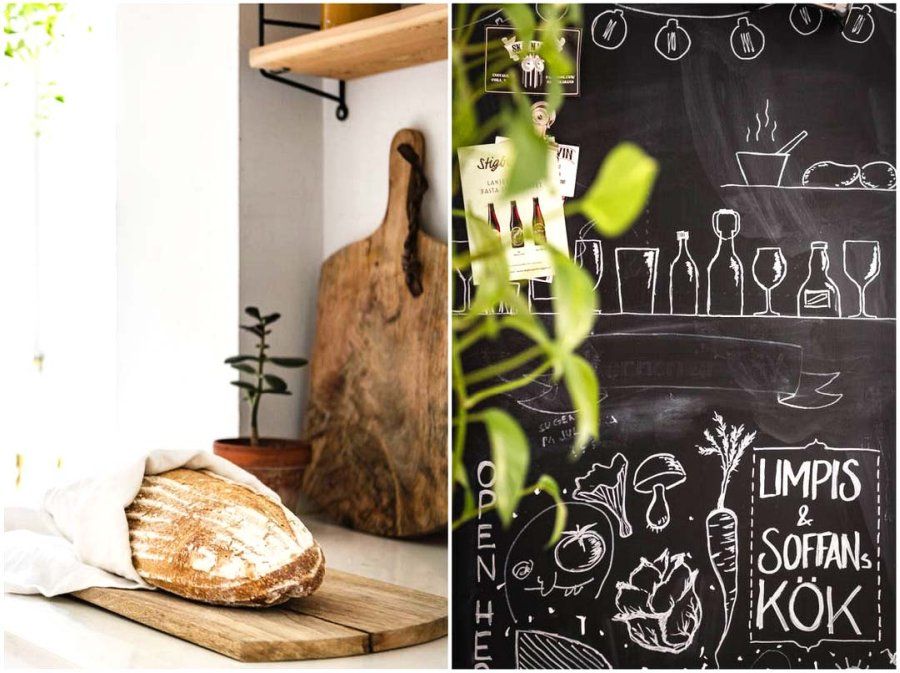 Mini cuisine d'appartement avec des touches vintage