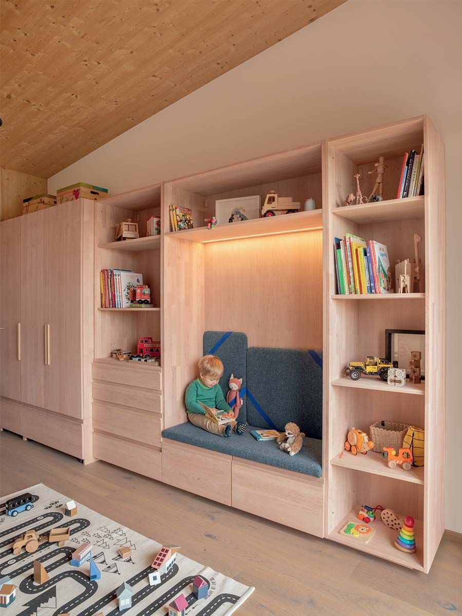 niche rembourrée dans le système d'ameublement de la chambre à coucher