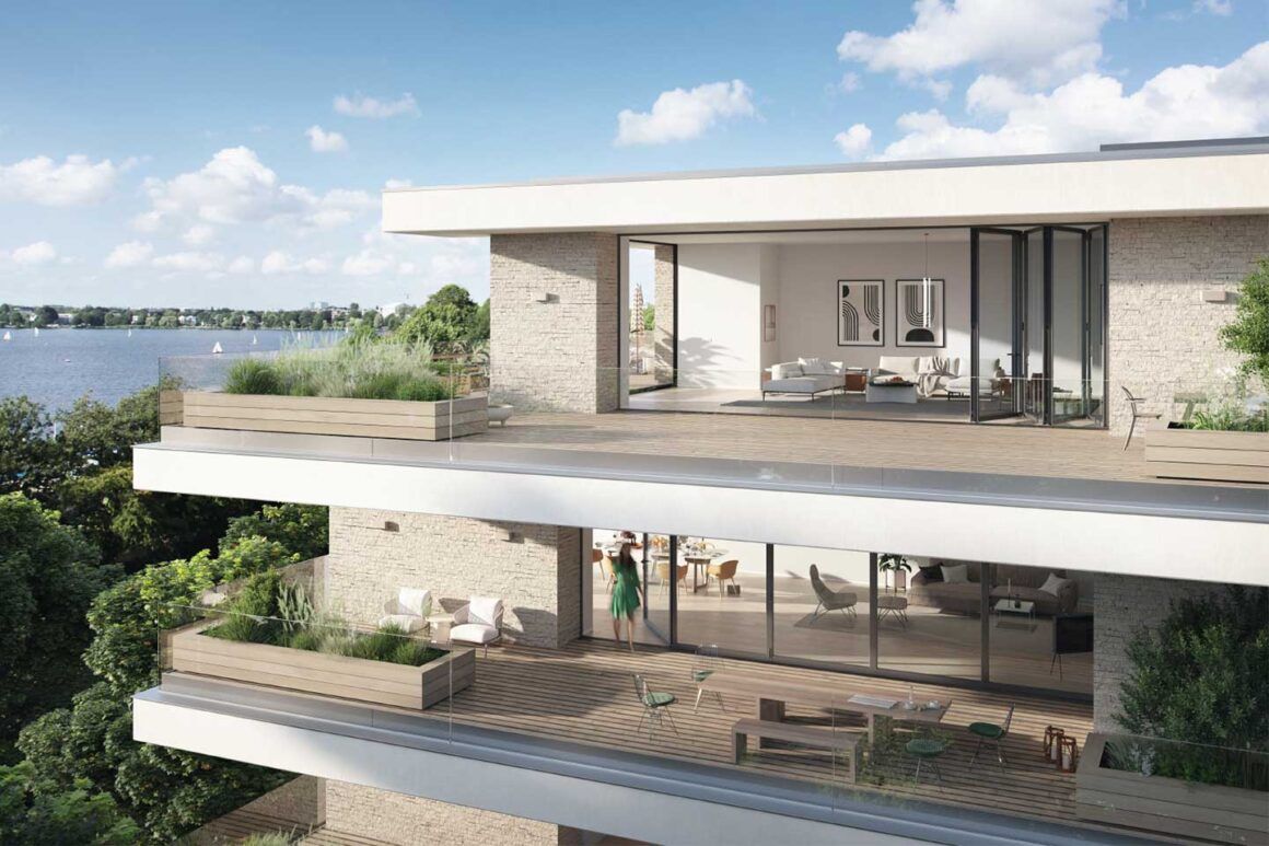 Systèmes de portes et fenêtres coulissantes en accordéon Schüco AS FD