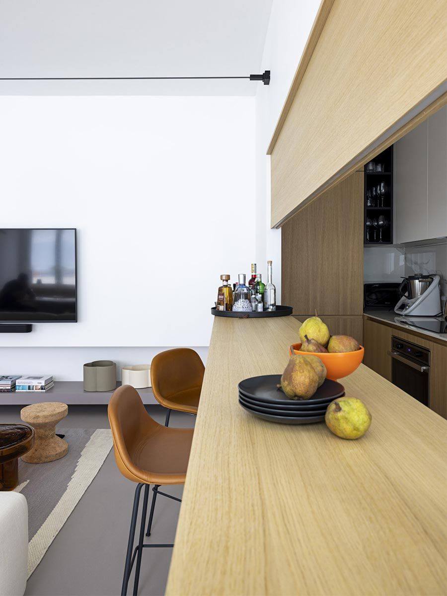 comptoir d'encas dans la cuisine