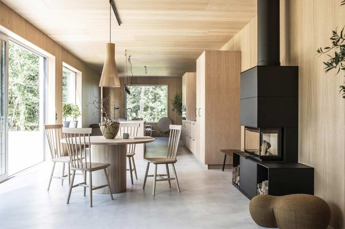 intérieur d'une maison de campagne moderne de style scandinave