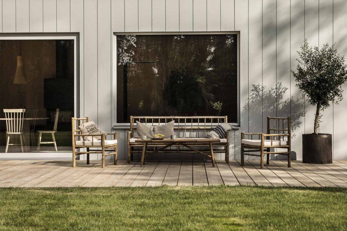 salon de jardin en bambou