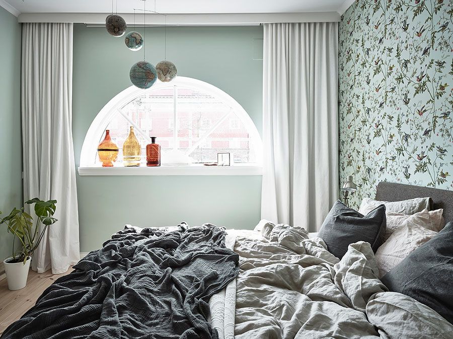 Vert menthe et couleurs neutres pour une rénovation de maison de style scandinave et vintage