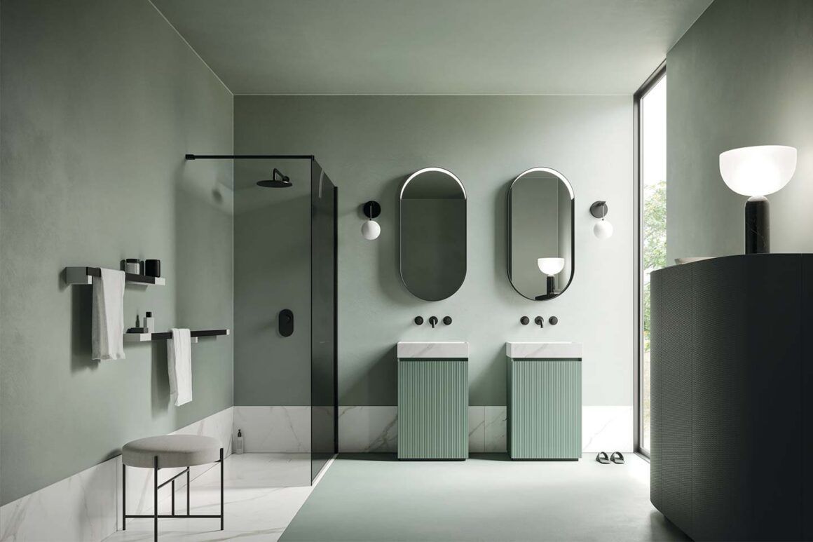 Salle de bain de luxe avec double vasque