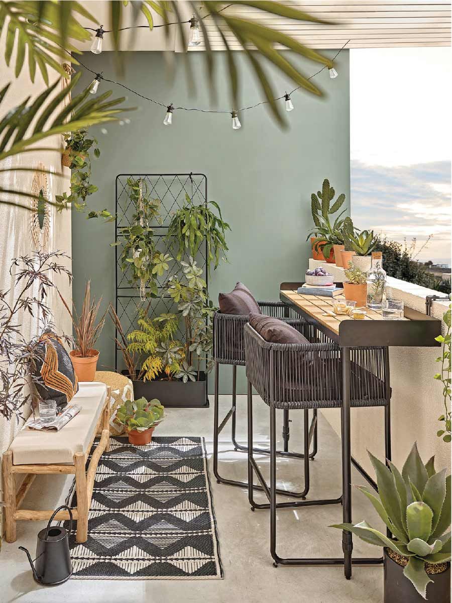 l'éclairage du petit balcon