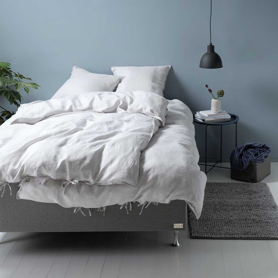 lit double en lin naturel linge de lit