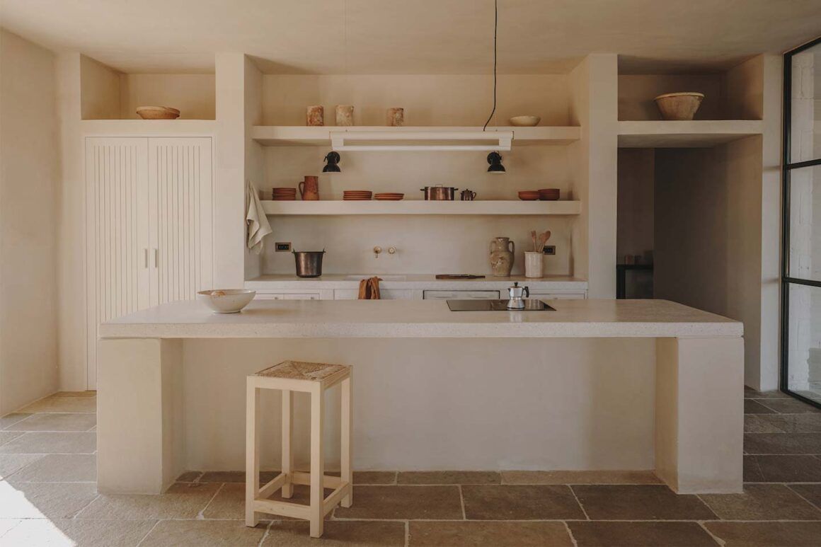 cuisine avec îlot en maçonnerie