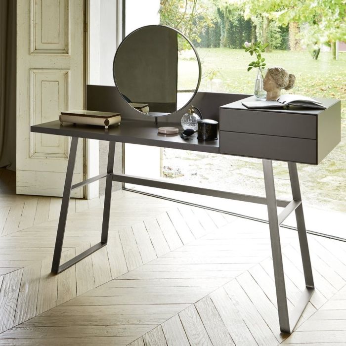 Meuble-lavabo moderne avec miroir pivotant et tiroirs latéraux Pennsylvania