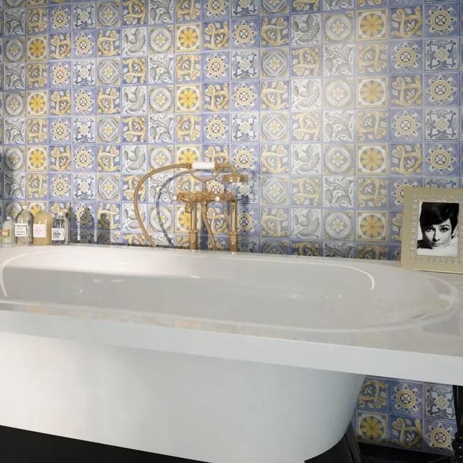 salle de bain moderne carreaux de ciment