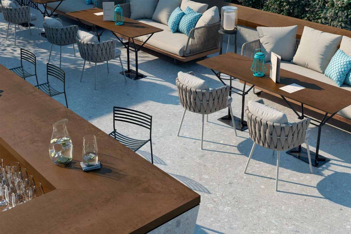 grès cérame gris revêtement de sol extérieur