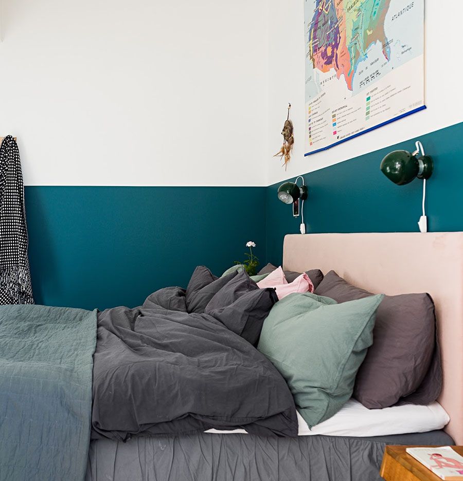 Murs à moitié peints, accents de couleur et autres idées à copier