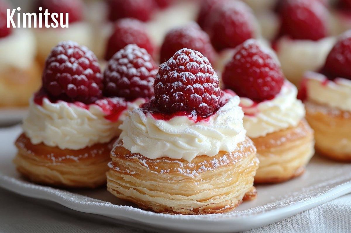 Bouchées gourmandes : framboise et crème révèlent le secret de la diplomate dans la tropézienne.