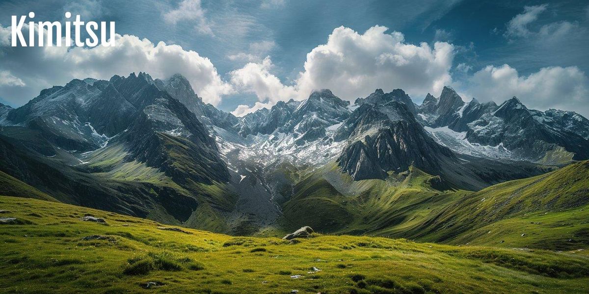 Paysages alpin inspirant, évoquant l'émerveillement des Torres del Paine en Patagonie.