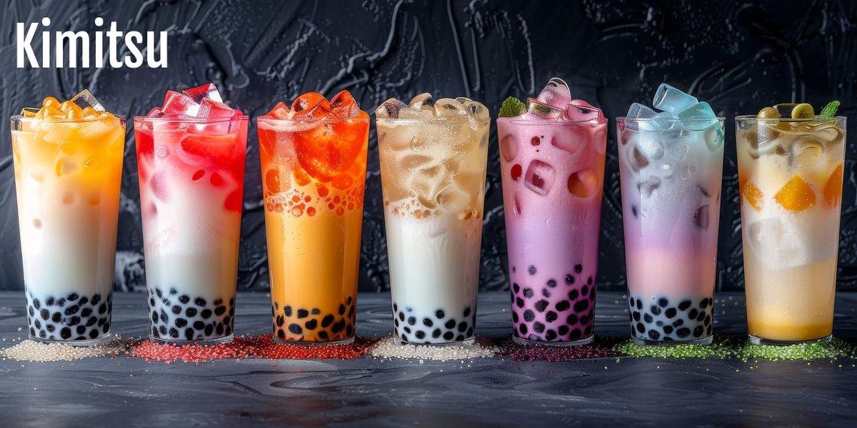 Un arc-en-ciel de bubble tea : les perles de tapioca réussies font toute la différence !
