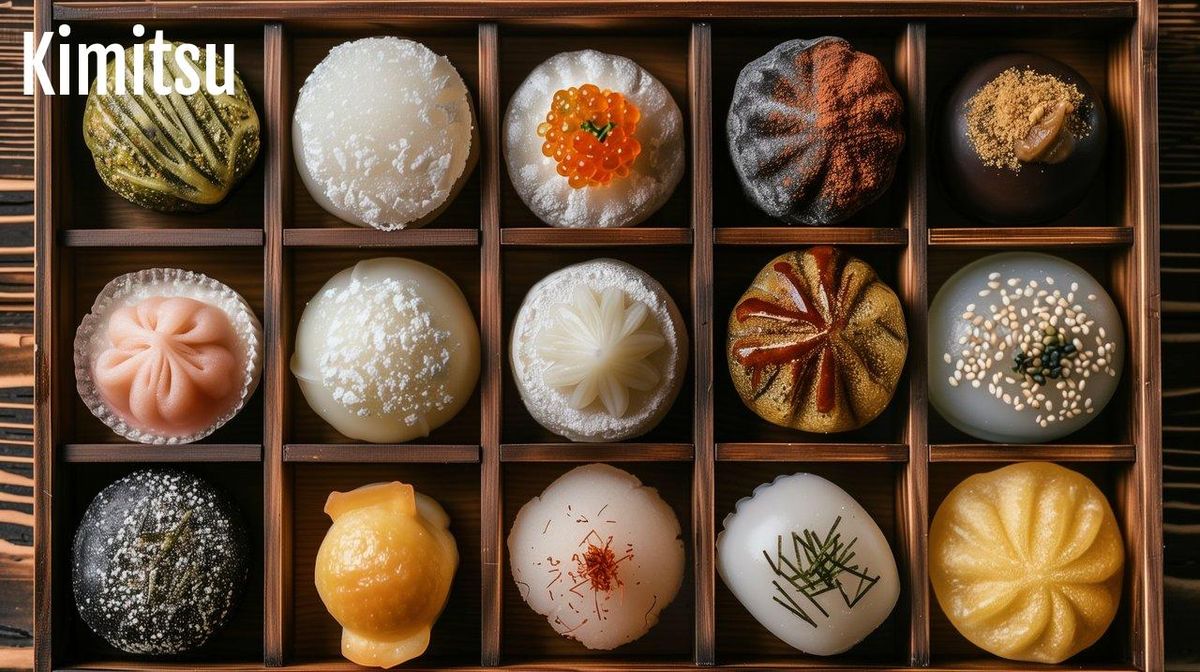 Un assortiment de wagashi, fusion parfaite de l'art et de la douceur japonaise contemporaine.