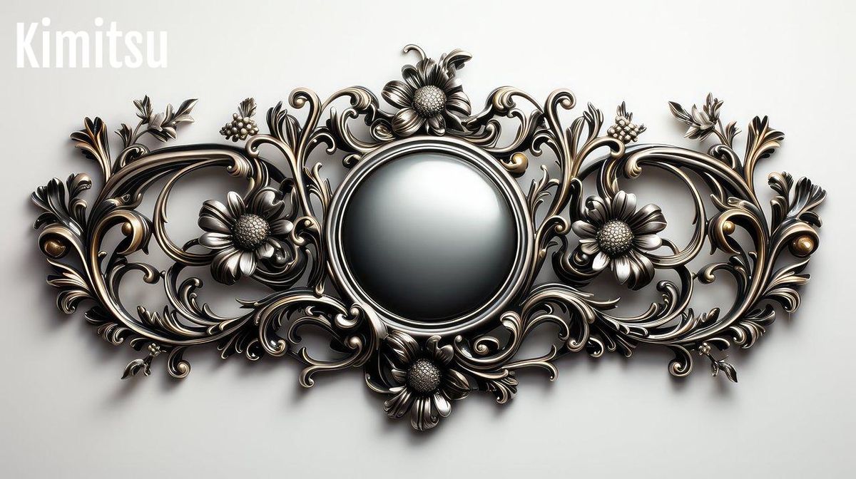 Un miroir au cadre floral baroque : sublimez vos espaces avec élégance et profondeur.