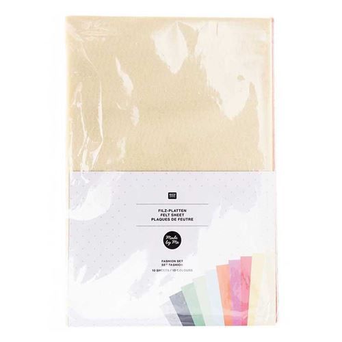 10 feuilles de feutrine - Arc en ciel 20 x 30 cm - Rico Design