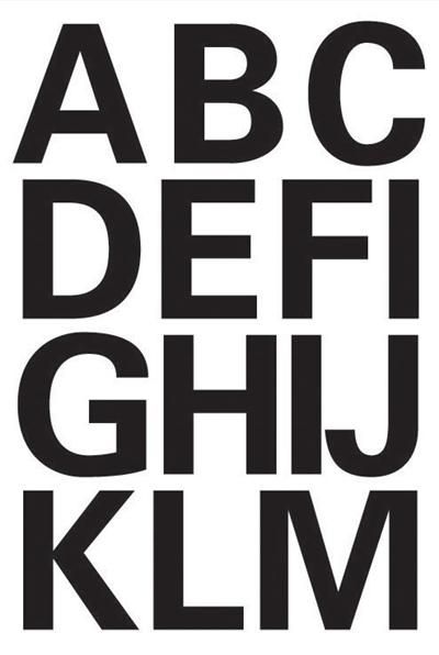 2 Planches Stickers Lettres 25mm Herma