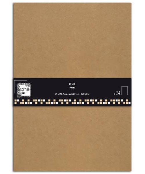 24 Feuilles A4 - Kraft - 120g