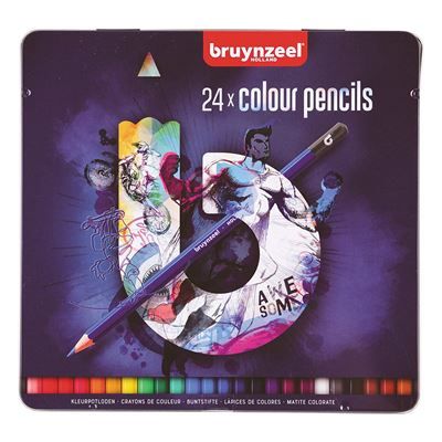 24 x crayons de couleur bleu