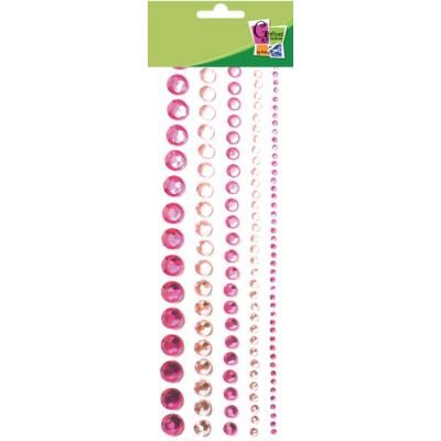 5 bandes de strass adhésifs - Rose - Graine créative