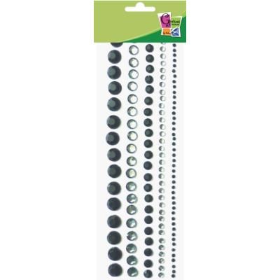 5 bandes de strass adhésifs - Vert - Graine créative