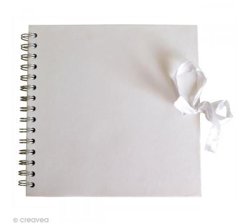Album scrapbooking 30 cm - Blanc int. kraft - 40 feuilles - Artémio