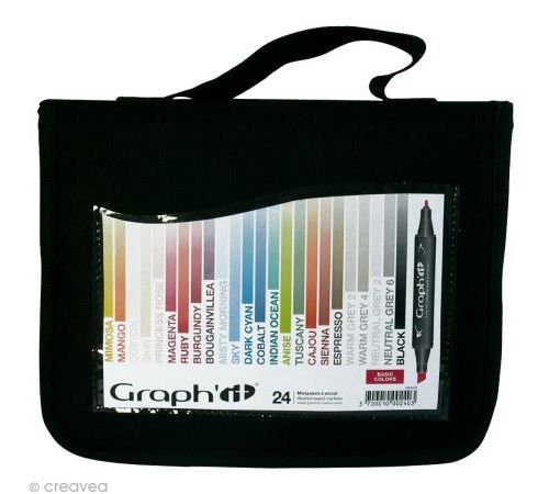 Assortiment Feutre à alcool Graph'it Basic colors x 24