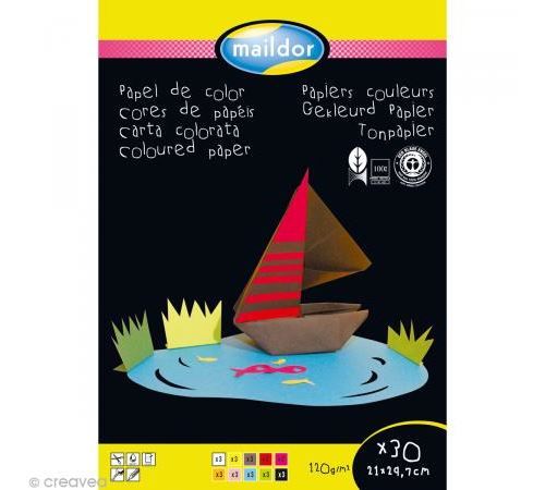 Bloc papier économique couleur A4 x 30 feuilles