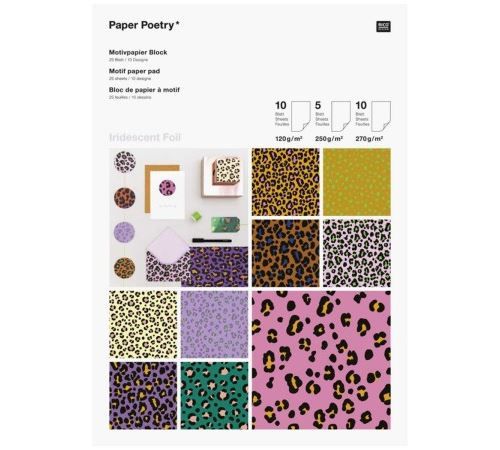 Bloc Papier Scrap A4 - Acid Leo - 25 feuilles