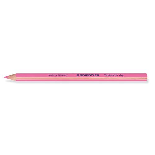 Boîte 12 crayons surligneurs secs fluo Staedtler Rose
