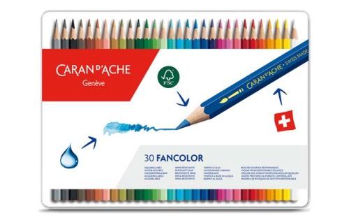 Boîte 30 crayons de couleur Caran d’Ache Fancolor