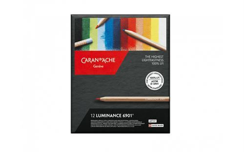 Boîte carton de 12 crayons de couleurs LUMINANCE 6901® - Caran d'Ache