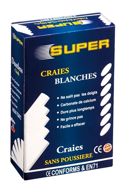 Boîte de 10 craies Jpc Blanc