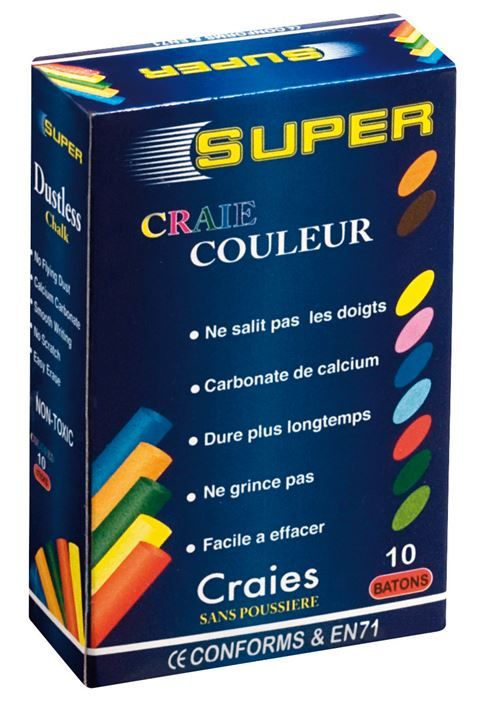 Boîte de 10 craies Jpc Couleurs