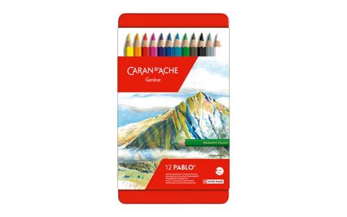 Boîte métal de 12 crayons de couleurs Pablo® - Caran d'Ache