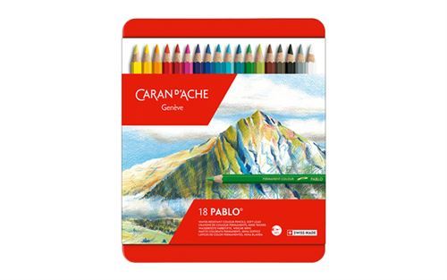 Boîte métal de 18 crayons de couleurs Pablo® - Caran d'Ache