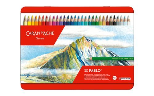 Boîte métal de 30 crayons de couleurs Pablo® - Caran d'Ache