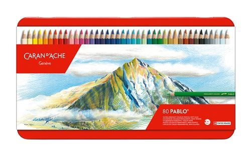 Boîte métal de 80 crayons de couleurs Pablo® - Caran d'Ache