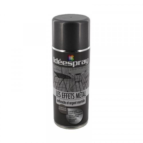 Bombe de peinture Idéespray - anthracite et argent martelés - Sinto - 400ml