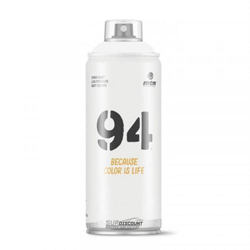 Bombe de peinture MTN 94 - Blanc mat Ral 9010 - 400ml