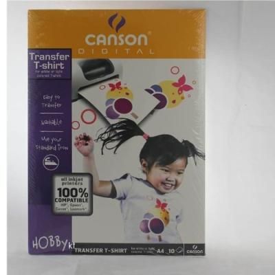Canson- papier transfert a4 pour t-shirt 10 feuilles 50002100